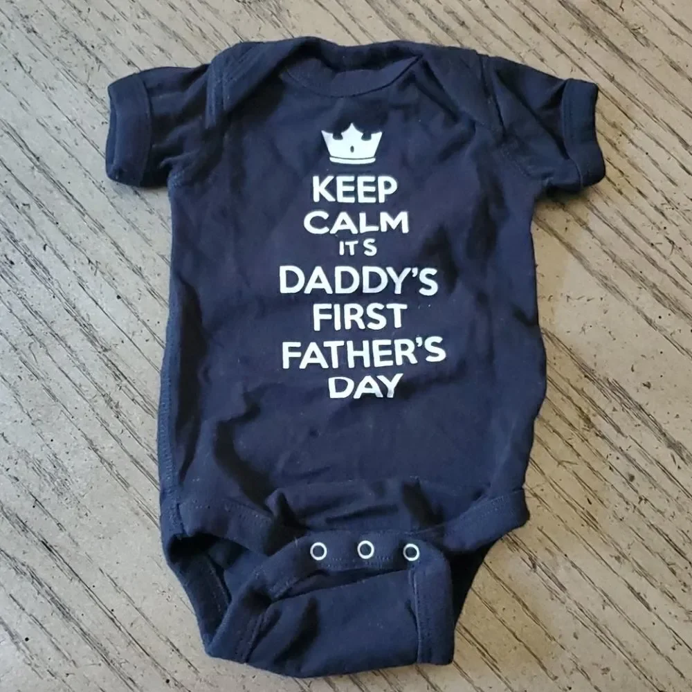 Newborn fathers day onsie.